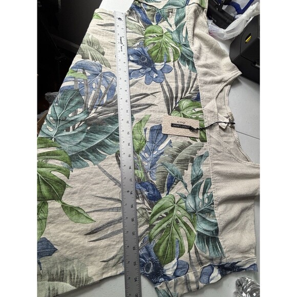 NWT Lungo L'arno Made in Italy Linen Tunic Top Floral Colorful 1X - Picture 3 of 8